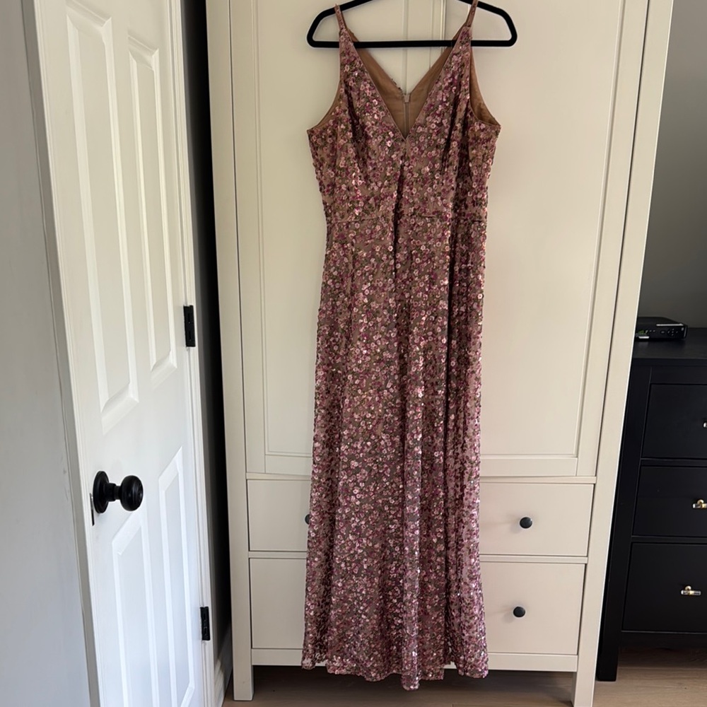 Elegant Floral Pink Dress